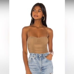 Lovers and Friends Albany Bodysuit in Taupe Brown